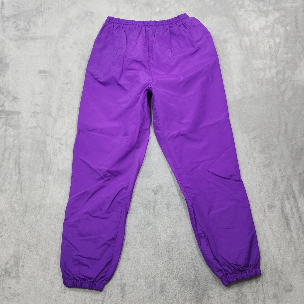 Vintage Pro Spirit Pants Womens XL Purple Nylon Track Zip Hem Swishy Windbreaker